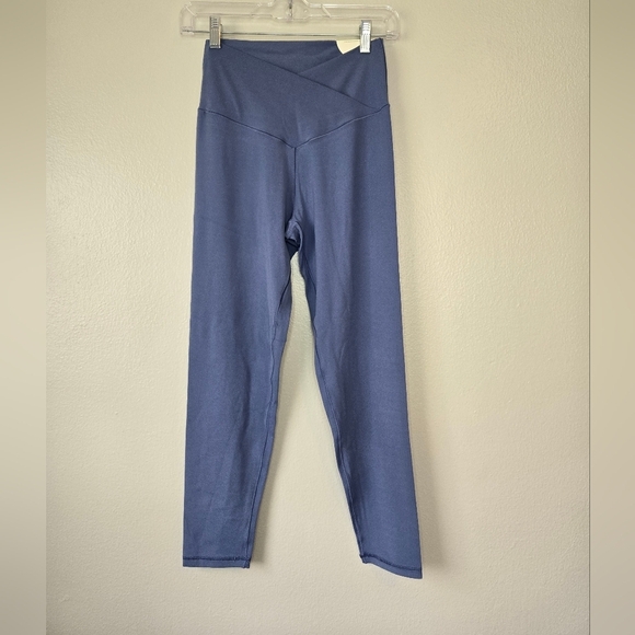 NWT Offline Aerie Real Me Crossover Waist Blue 7/8 Leggings Size Large - Picture 5 of 5